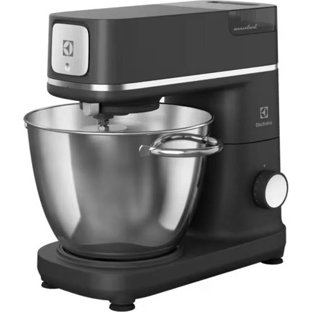 Electrolux Köksassistent Serie 800 E6KM1-8BPT, Vispa, blanda och knåda, Inkl. 6 & 4 l skålar, Med köksvisp och mixer, Lock för jäsning av deg, Integrerad LED-lampa, 1200 W, Rostfritt stål, Black Pearl