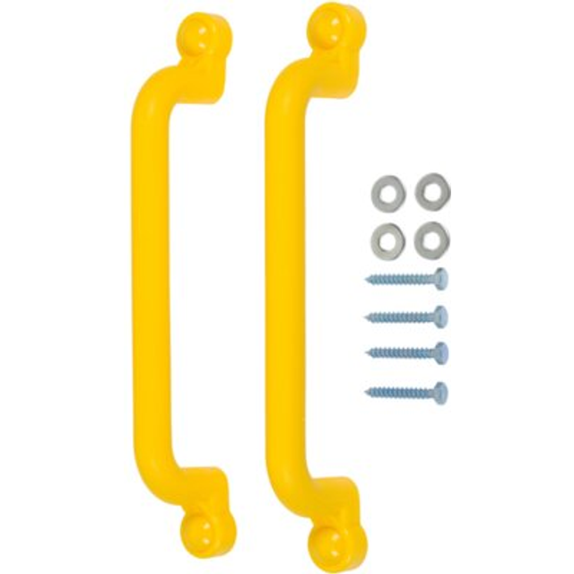 "Swing Set Stuff Playground Handles with SSS Logo Sticker  Yellow  13"""""