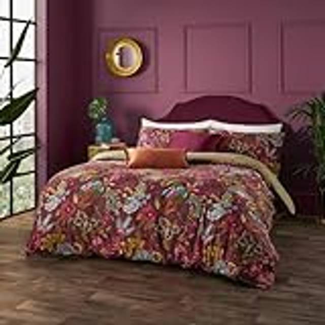 Viranai Exotic Floral Duvet Cover Set - Purple - Single - Wylder