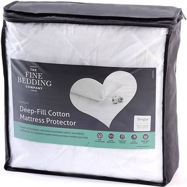 The Fine Bedding Company Deep Fill Cotton Mattress Protector - DBLE
