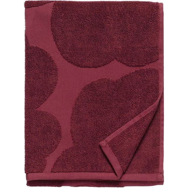 Marimekko Unikko solid handduk 50x70 cm Mörkröd