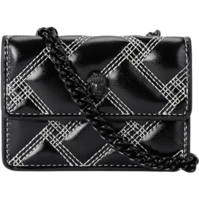 Kurt Geiger Women's Cross Body Mini Bag Black Synthetic Patent Kensington