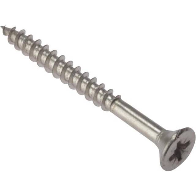 Forgefix Multi-Purpose Pozi Compatible Screw CSK ST S/Steel 5.0 x 50mm Box 200 F