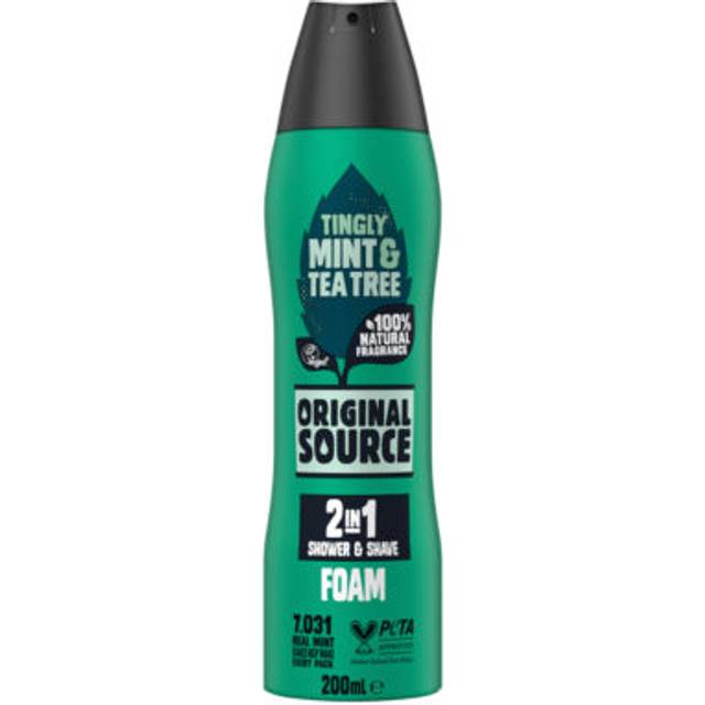 Original Source Mint and Tea Tree 2 in 1 Shower and Shave Foam 200ml
