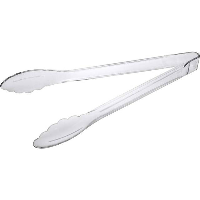 "Party Essentials Hard Plastic 12"""""""" Serving Tongs  Clear"