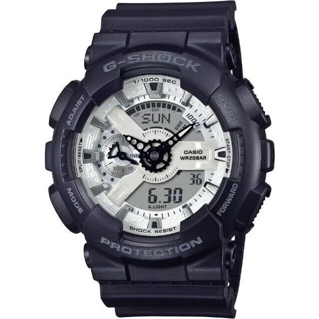 Casio G-Shock Analog Digital Resin Strap White Dial Quartz GA-110WD-1A 200M Men&#39;s Watch