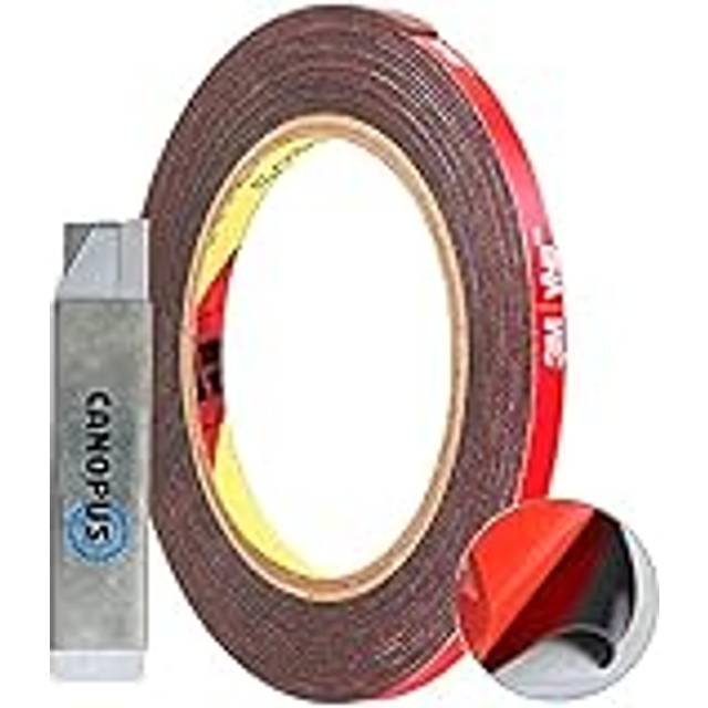 Double Sided Tape Strong, 5mm x 3m, VHB Waterproof Heavy Duty, Ideal for LED Strip Lights, Automotive, Home, Office Decor