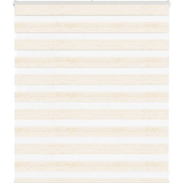 vidaXL Zebra Blind Marble Beige 135x100 cm Fabric Width 130.9 cm Polyester