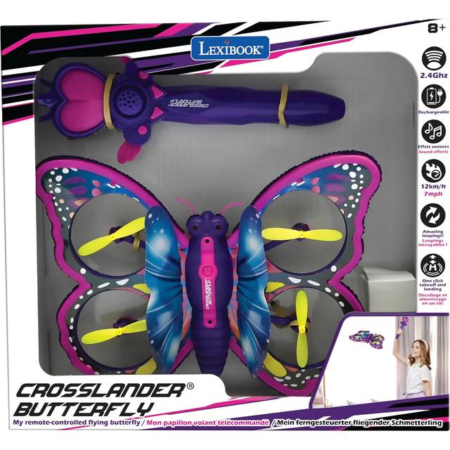 Outdoor drone with rechargeable battery Lexibook Papillon - Rouge - One size