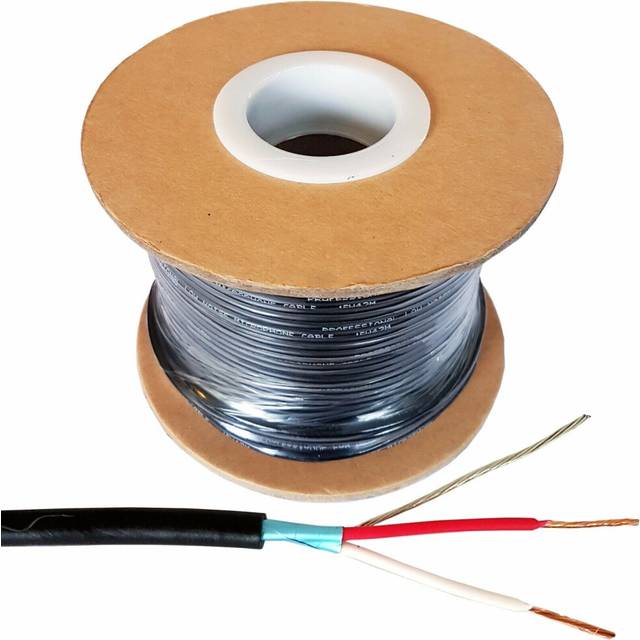 25m 2 Core Shielded Screened Audio Cable PURE COPPER Microphone Lead Reel