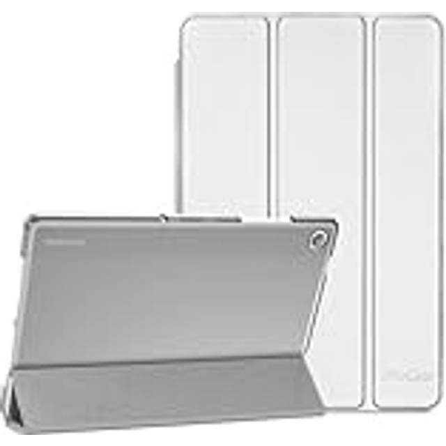 ProCase Fodral för Samsung Galaxy Tab A9+/A9 Plus 11 Tum 2023 (SM-X210), Trippel Skyddsfodral, Tunt Lätt Smart Fodral Med Genomskinligt Frostad Baksida Silver
