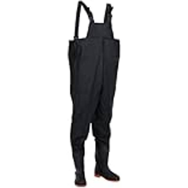 vidaXL Chest Waders with Boots Black Size 44