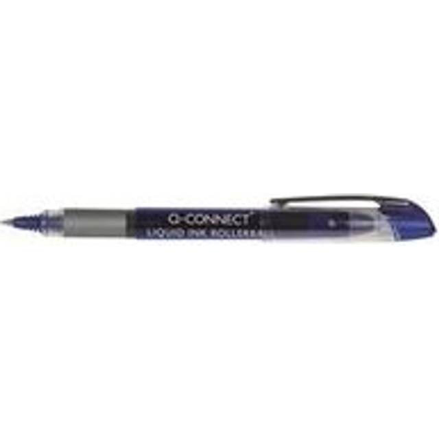 Q-Connect Liquid Ink Rollerball Pen Fine Black (Pack of 10) - KF50139
