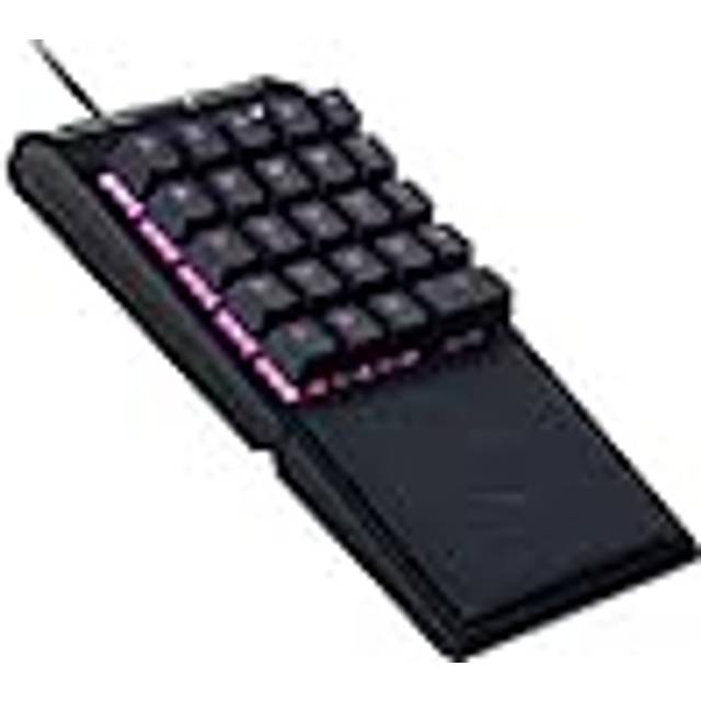 Cooler Master ControlPad - Mekanisk AIMPAD tryckkänsligt tangentbord med 24 tangenter, RGB-belysning, programmerbara profiler/macros, dedikerade precisionshjul, magnetiskt handledsstöd i konstläder