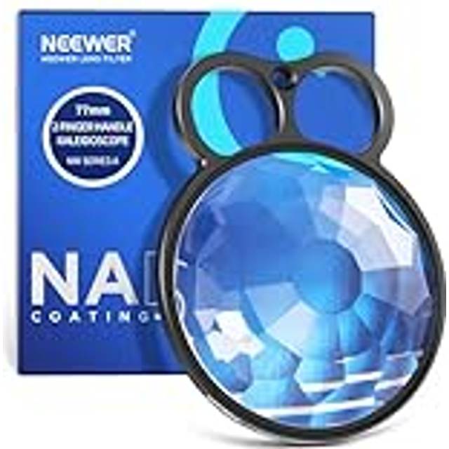 NEEWER 77mm Handheld Kaleidoscope Prism Lens Filter Glass Prism Camera Lens Effect Filter Multiple Refraction Variable Number of Subjects with Handle