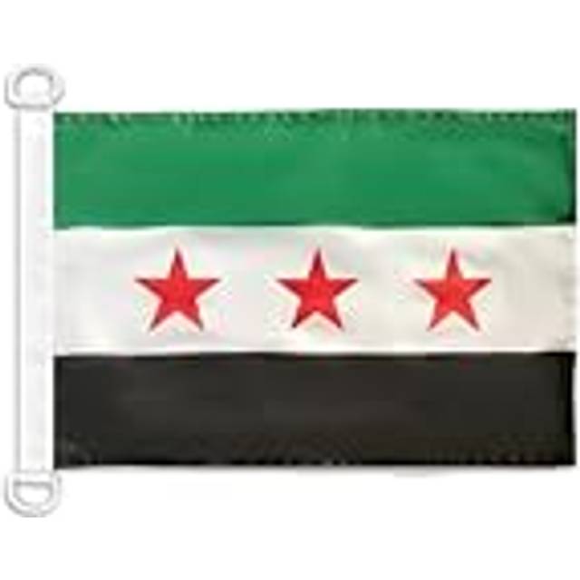 AZ FLAG Nautisk flagga Syrien - fri syrisk armé 45x30 cm - syrisk båtflagga 30 x 45 cm