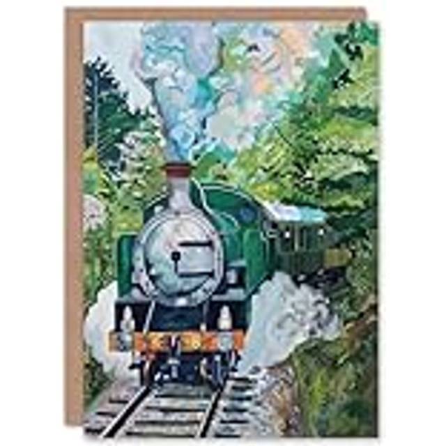 Greeting Card Steam Engine Train Talyllyn Railway Snowdonia Blank Birthday