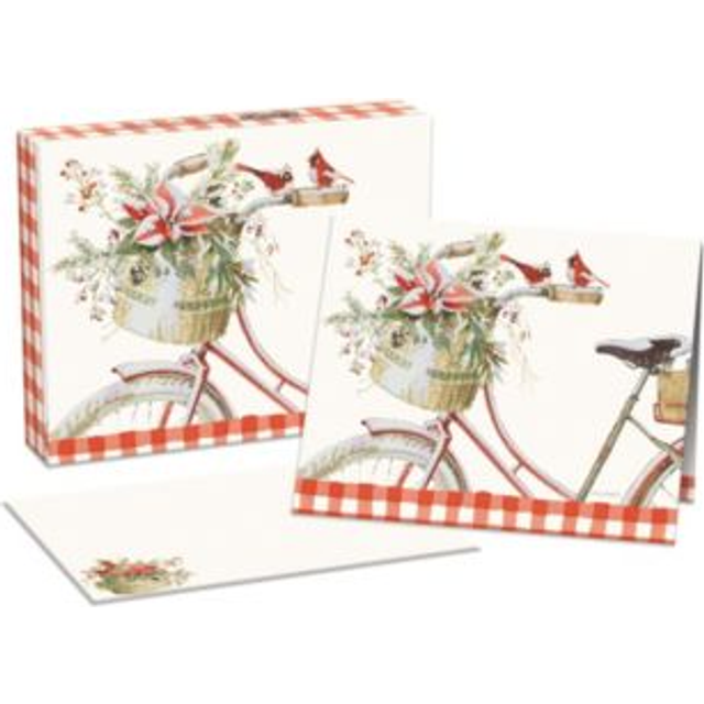 Winter Bike by Lisa Audit Boxed Christmas Cards