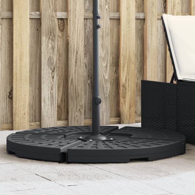 vidaXL Parasol Base Weight with Handle for Cross Stand Parasols 20 kg - Black
