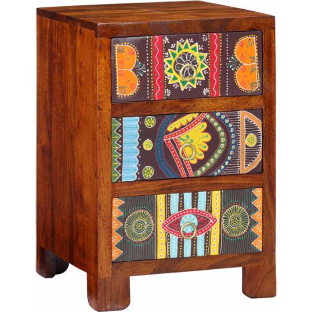 vidaXL Bedside Cabinet 40x40x60 cm Solid Wood Acacia - Brown