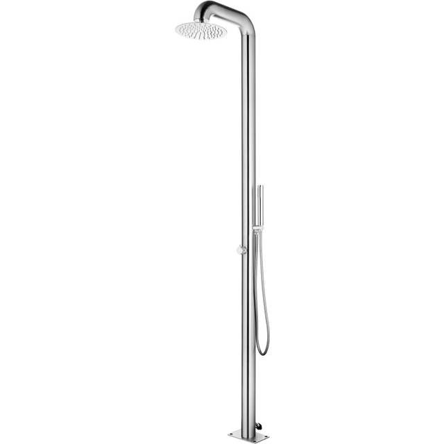 Dakota Fields Garden Shower 225cm Stainless Steel (225cm H X 20cm W X 12cm D)