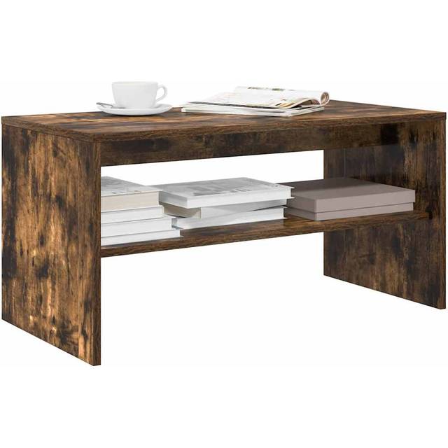 vidaXL TV Cabinet Smoked Oak 80x40x40 cm Engineered Wood - Brown