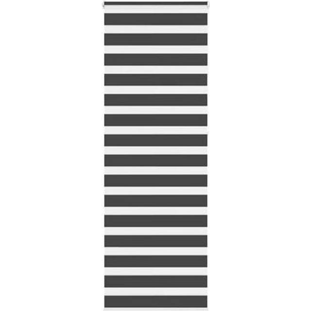 vidaXL Zebra Blind Black 80x230 cm Fabric Width 75.9 cm Polyester