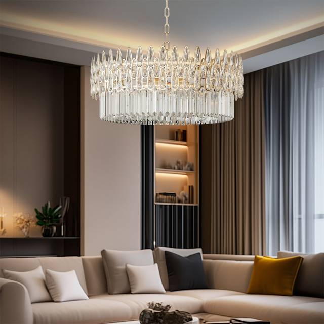 Canora Grey Bernardica Chandelier Luxury Ceiling Pendant Light Fixture 3 Colors Lighting Gold 10.63" H x 31.5" W x 31.5" D