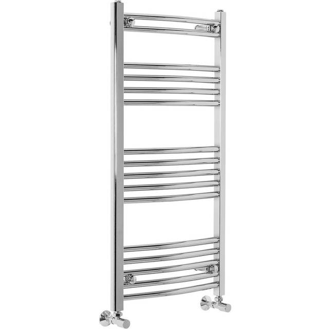 Gerber Vertical Curved Towel Rail - Chrome (100cm H X 50cm W X 3cm D)