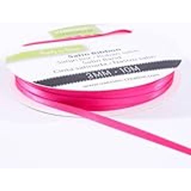 Vaessen Creative Satin Ribbon  Magenta  3mm x 10m  Elegant Shine for Card Making  Scrapbooks  Gift Wrapping and Other Craft Projects