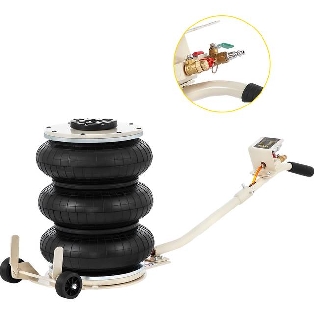 Mophorn - Pneumatic Jack 5 Ton (11,023 lbs), Triple Bag, Inflatable Car Lifter, 6.5-16 Inch Lift Height, Fast Lifting