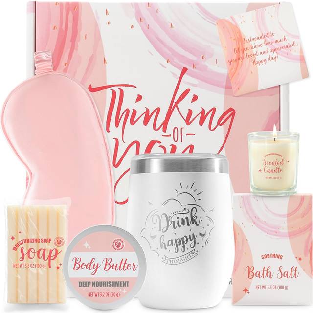 Gift Set for Women Spa Gifts for Women, Sister, Best Friends | Birthday Gifts for Women | Rose Bath and Body Gifts Set for Women 6pcs Valentine's Day