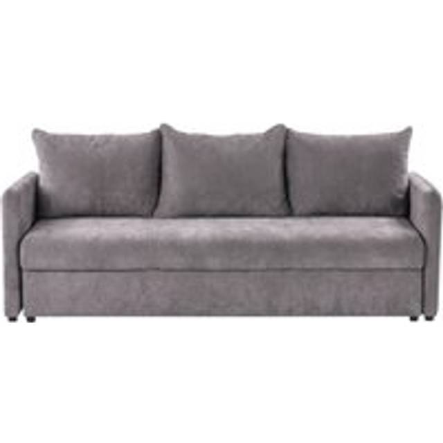 Beliani Fabric Sofa Bed Taupe Holsen, Brown