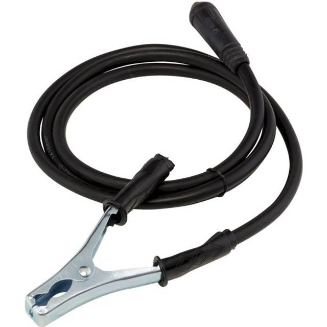 Draper 20930 MMA Welding Earth Lead & Clamp - 10/25 Dinse-type Plu...
