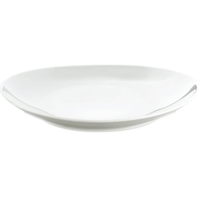 Stektallrik oval liten vit 23x20 cm