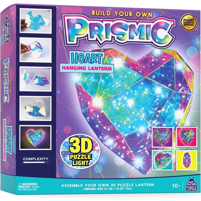 PRISMIC Make Your Own Lantern Heart 3D Light - Girls Arts and Crafts Ages 8-12  Gifts for 8 9 10 11 12 Year Old Girls Birthday  Arts and Crafts for Ki