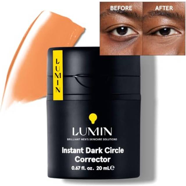Lumin Instant Dark Circle Corrector for Men Not A Concealer, Brightens Eyes, Reduce Dark Circles, Puffiness, Under Eye Men Makeup, Men's Eye Cream, Pe