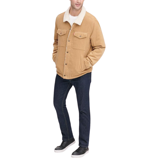 Levi's Men's Corduroy Sherpa Trucker Jacket  tan  Medium