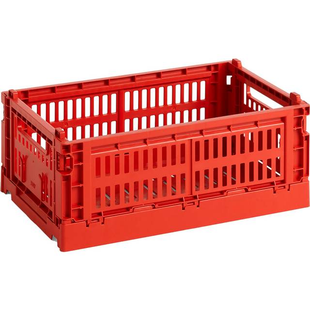 HAY - Colour Crate Recycled S - rot/LxBxH 26,5x17x10,5cm/faltbar/stapelbar - red (10.5 x 26.5 x 17.0cm)