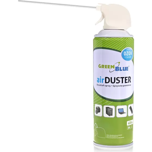 Green Blue GB400 tryckluftsspray 400 ml Air Duster rengöring tryckluftsspray tryckluftrenare tryckluft dator rengöringsmedel