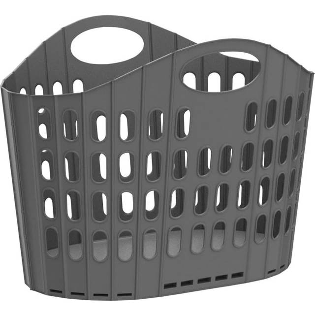 Addis 38 Litre Fold Flat Laundry Basket - Grey
