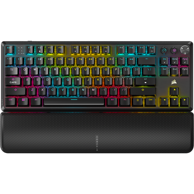 CORSAIR K70 CORE TKL WIRELESS RGB Tenkeyless mekaniskt speltangentbord - Försmorda CORSAIR MLX Red v2-linjära brytare - Ljuddämpning - ABS Double-Shot-tangenter - QWERTY NA - Svart