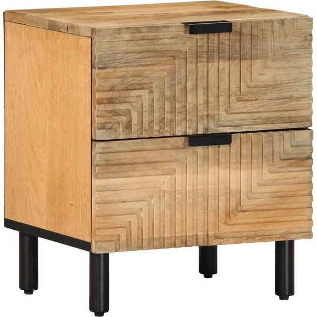 vidaXL Sängskåp brun 40x33x46 cm mango i massivt trä