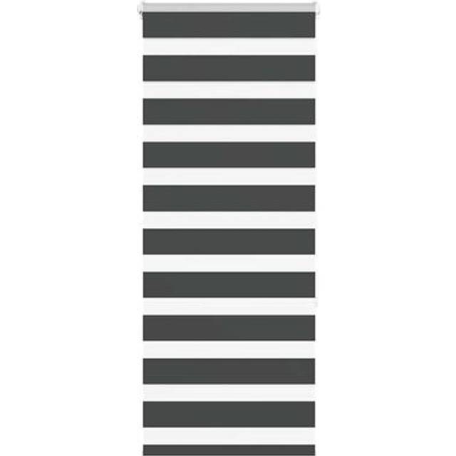 vidaXL Zebra Blind Black 65x150 cm Fabric Width 60.9 cm Polyester