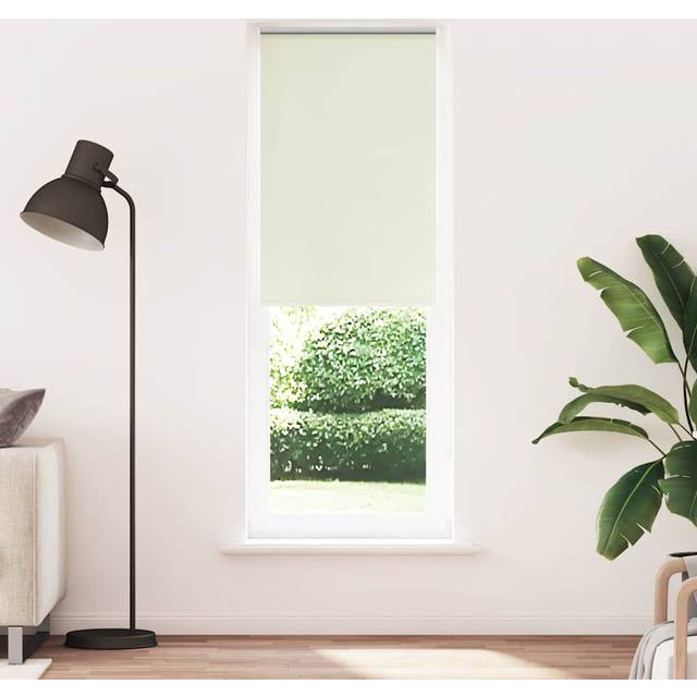 vidaXL Roller Blind Blackout Off White 80x230 cm Fabric Width 75.7 cm Polyester