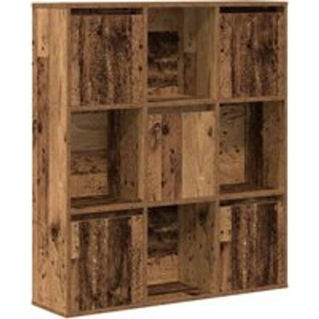 vidaXL Bookcase Old Wood 89x24x101.5 cm Engineered Wood - Brown