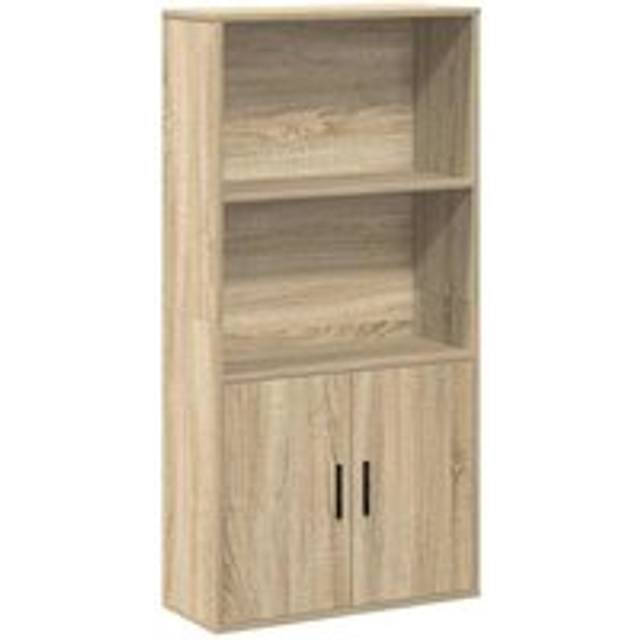 vidaXL Bokhylla sonoma-ek 60x24x120 cm konstruerat trä