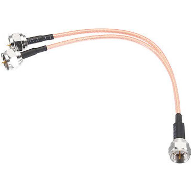 Rg6 splitter coax cable 3 way f male to 2 f male adapter 6inch 75 ohm