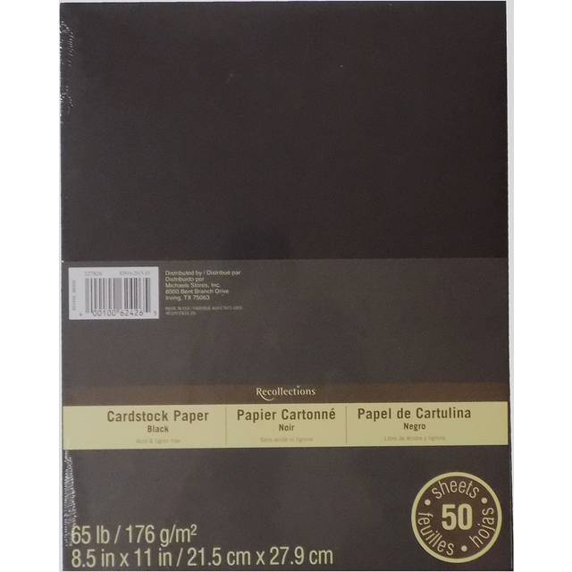 Recollections Cardstock Paper 8.5 x 11 - 50 Sheets - Black