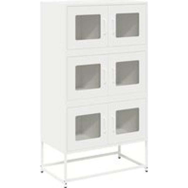 vidaXL Highboard White 68x39x123 cm Steel